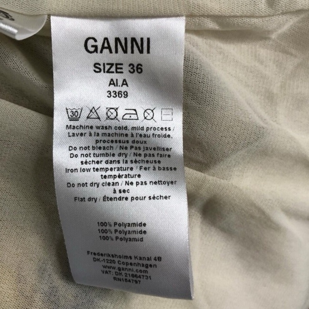 GANNI Tilden Mesh Floral Wrap Dress Sz 36 / 4 - Picture 5 of 8